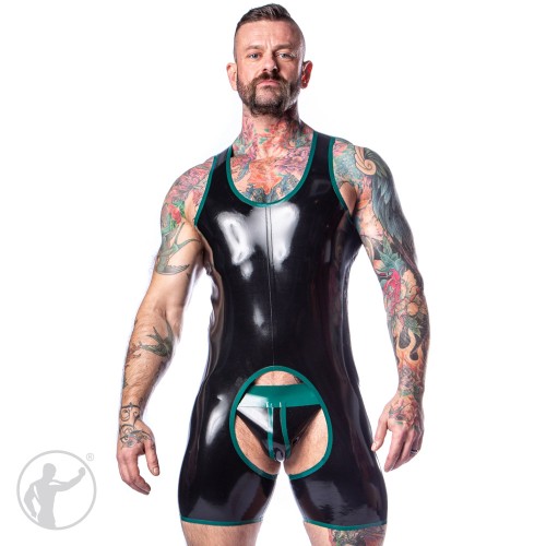 Rubber Shortie Chaps Suit