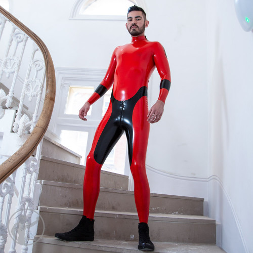 Rubber X-Curve Catsuit