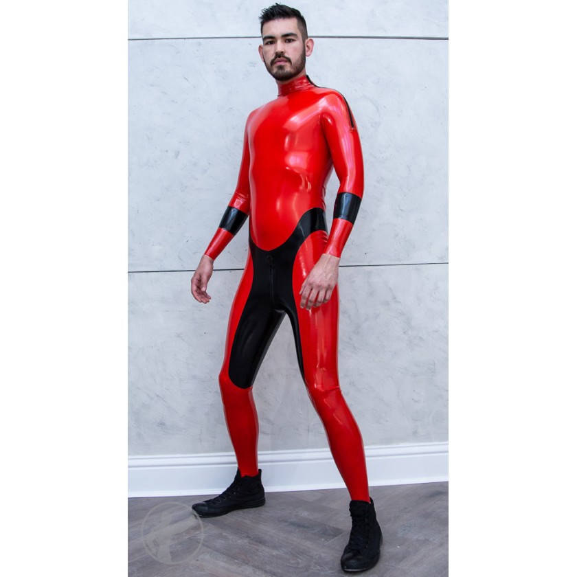 Rubber X-Curve Catsuit