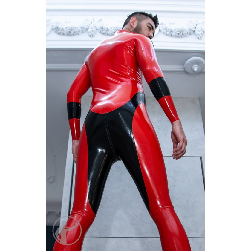 Rubber X-Curve Catsuit