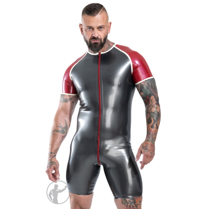 Rubber Raglan Sleeve Surfsuit With Trim