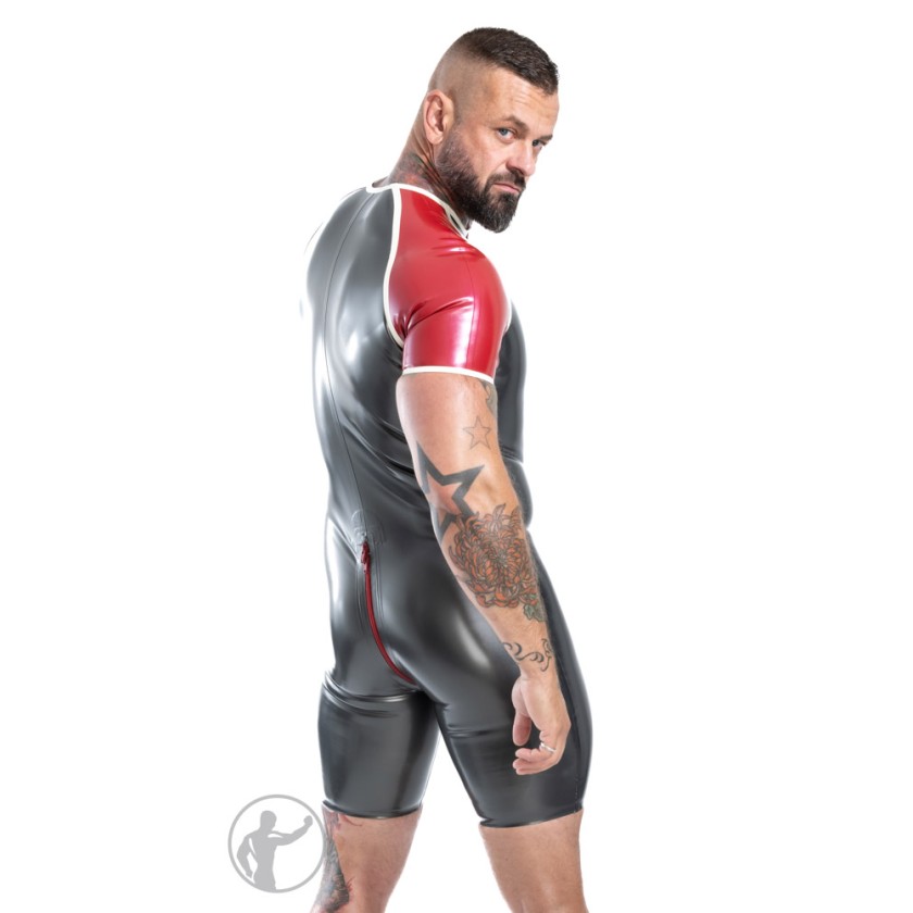 Rubber Raglan Sleeve Surfsuit With Trim