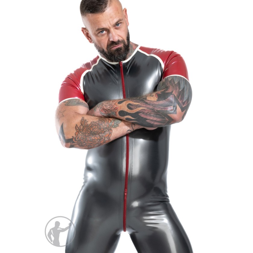 Rubber Raglan Sleeve Surfsuit With Trim