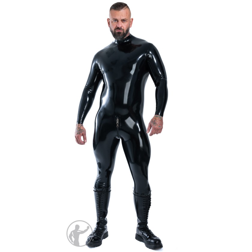 Rubber Catsuit with back thru zip