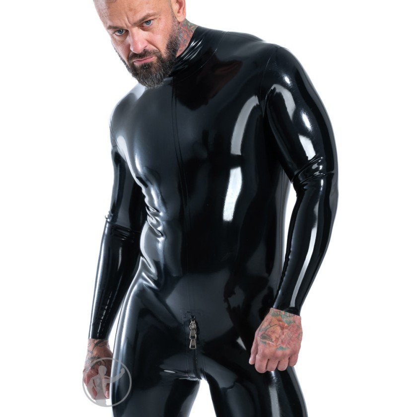 Rubber Catsuit with back thru zip