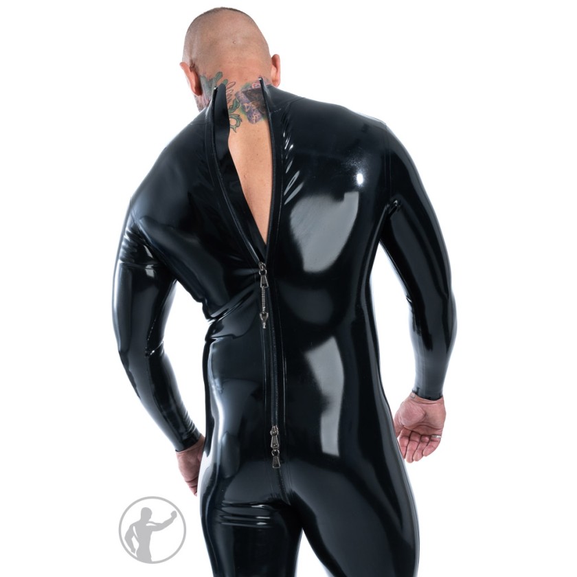 Rubber Catsuit with back thru zip