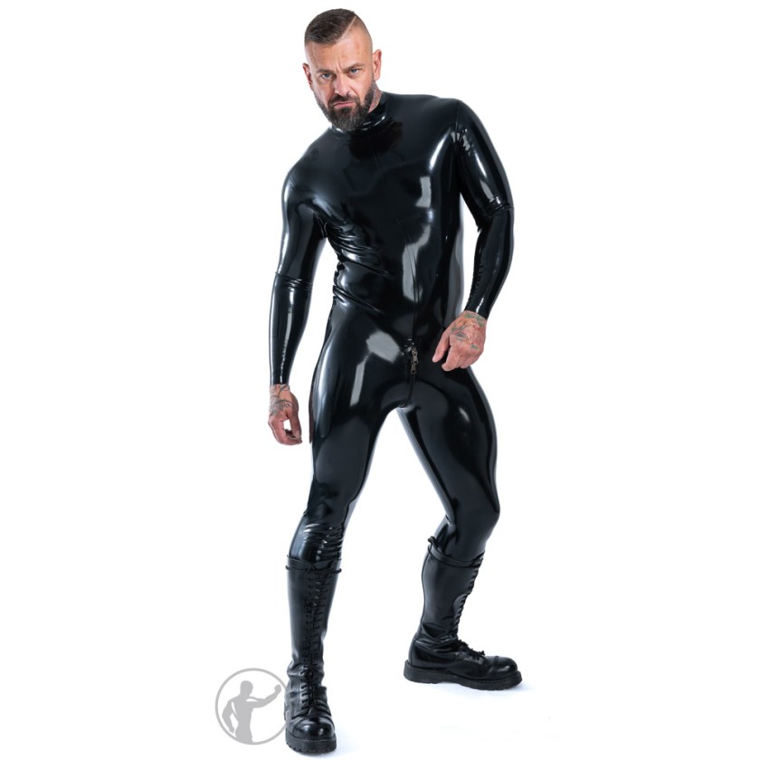 Latex Catsuit with thru back zip