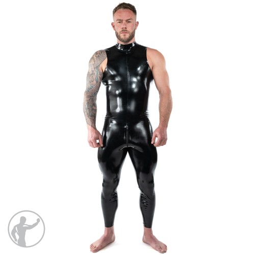 Rubber Neck Entry Sleeveless Catsuit 