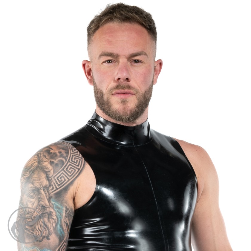 Rubber Neck Entry Sleeveless Catsuit