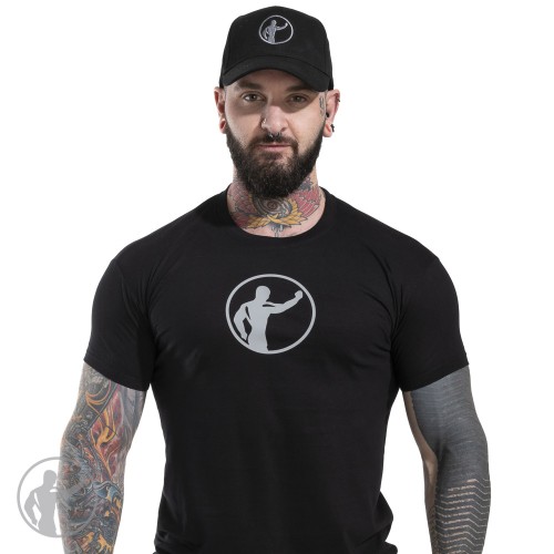 Cotton Black T-Shirt With Invincible Logo