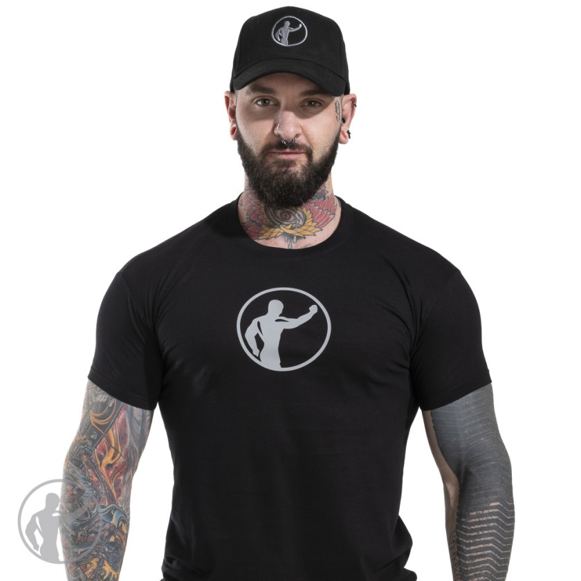 Cotton Black T-Shirt With Invincible Logo