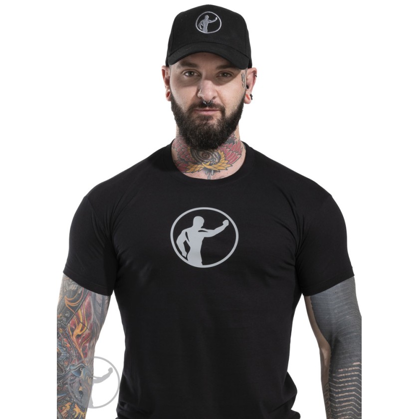 Cotton Black T-Shirt With Invincible Logo