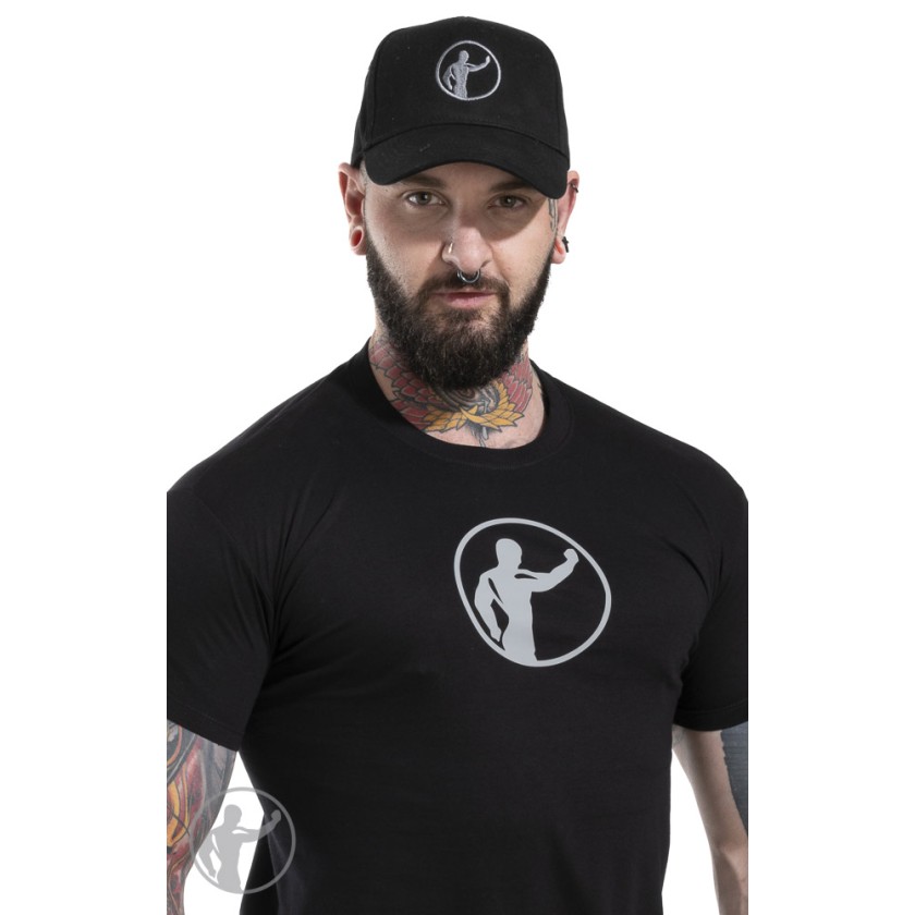 Cotton Black T-Shirt With Invincible Logo