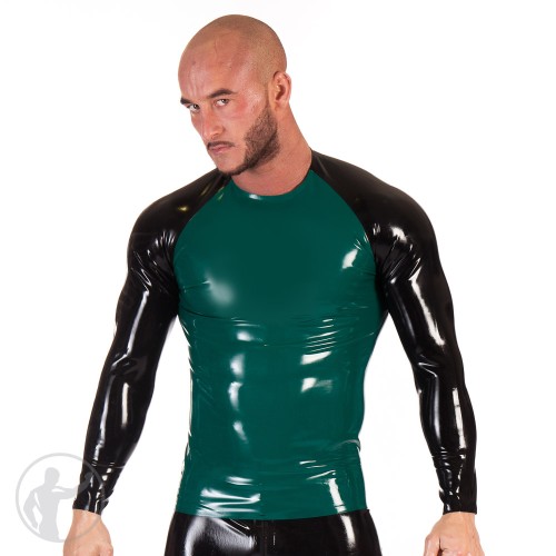 Rubber Long Sleeved Raglan T-Shirt