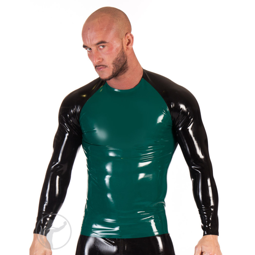 Rubber Long Sleeved Raglan T-Shirt