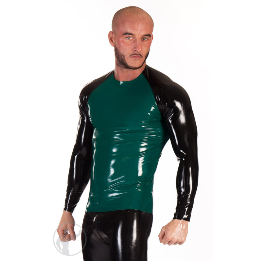 Rubber Long Sleeved Raglan T-Shirt