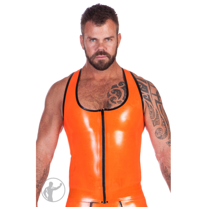 Rubber Y-Back Tank & Front Zip