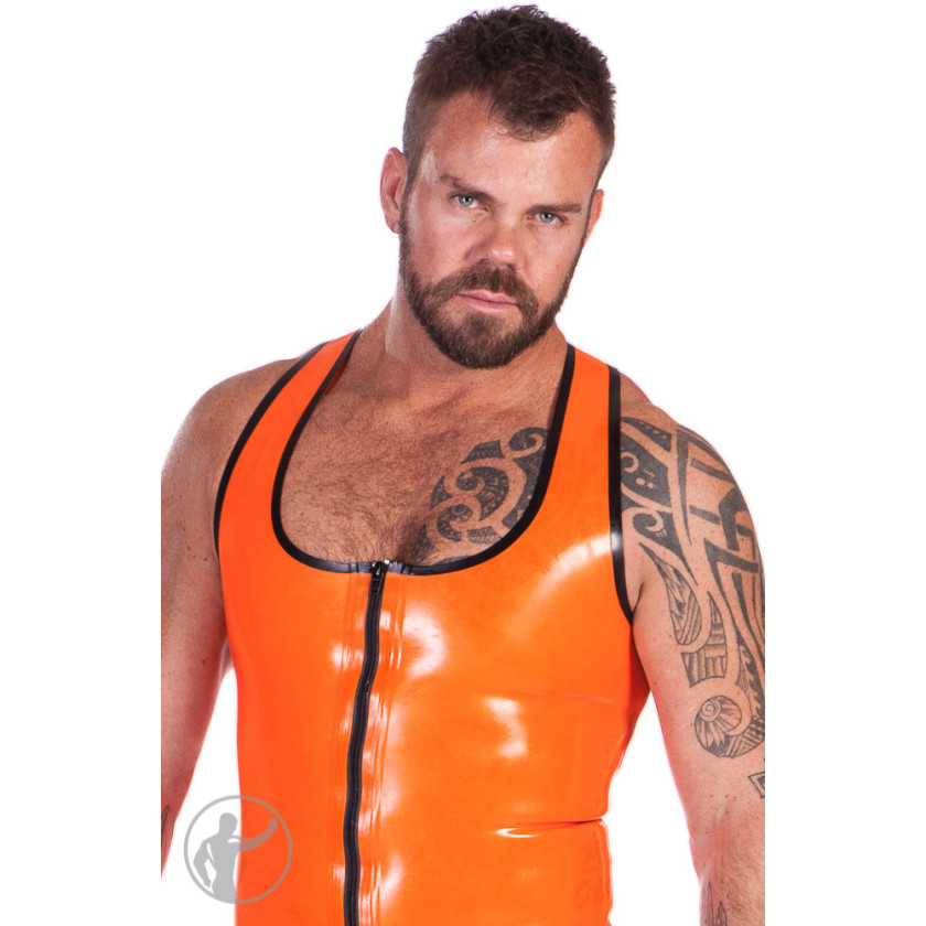 Rubber Y-Back Tank & Front Zip