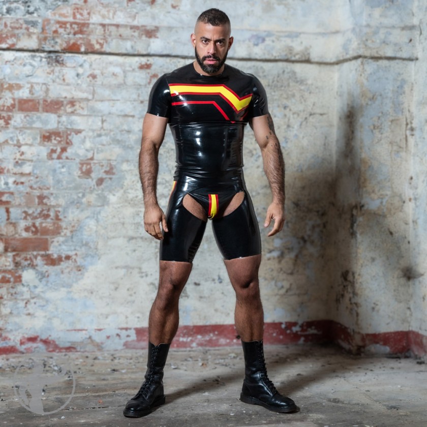Rubber Pride Flag T-shirt, Chap Shorts & Jock Bundle
