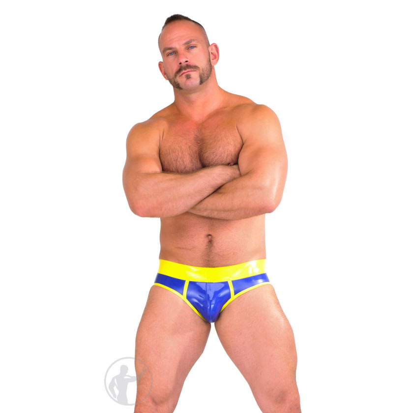 Rubber Contrast Briefs Small, Large