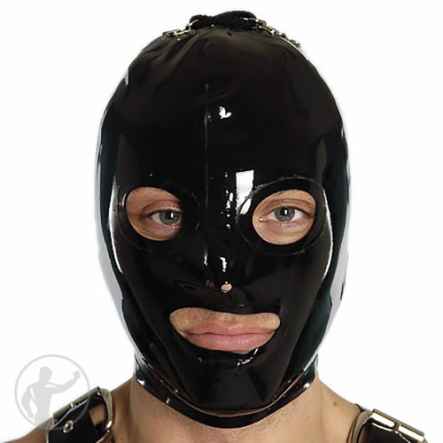 Rubber Gimp Hood Open Eyes & Mouth