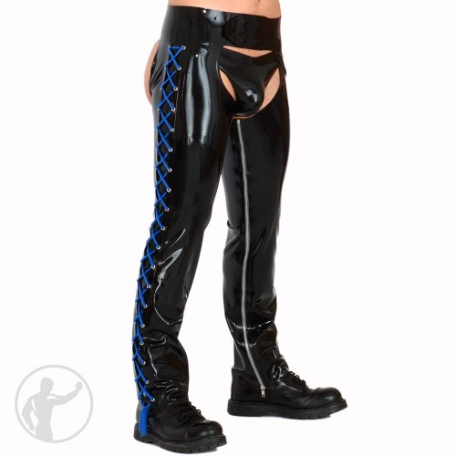 Rubber Chaps With Lace Up Sides