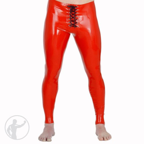 Rubber Leggings Lace Up Front