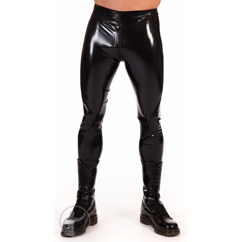 Rubber Leggings Thru Zip