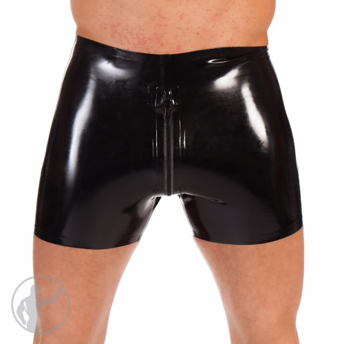 Rubber Boxer Shorts Thru Zip XXL
