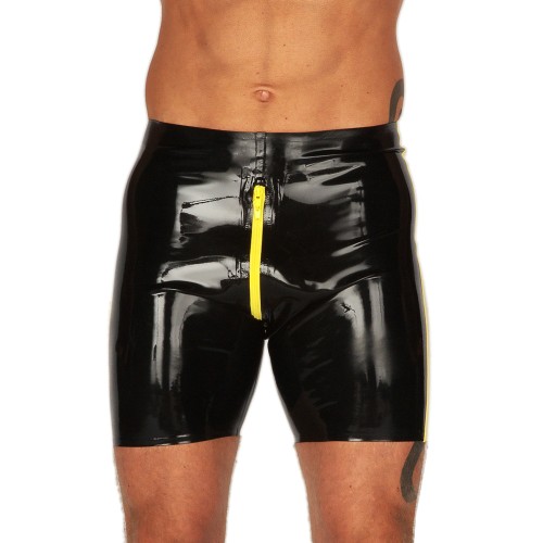 Rubber Cycle Shorts Contrasting Thru Zip S XL