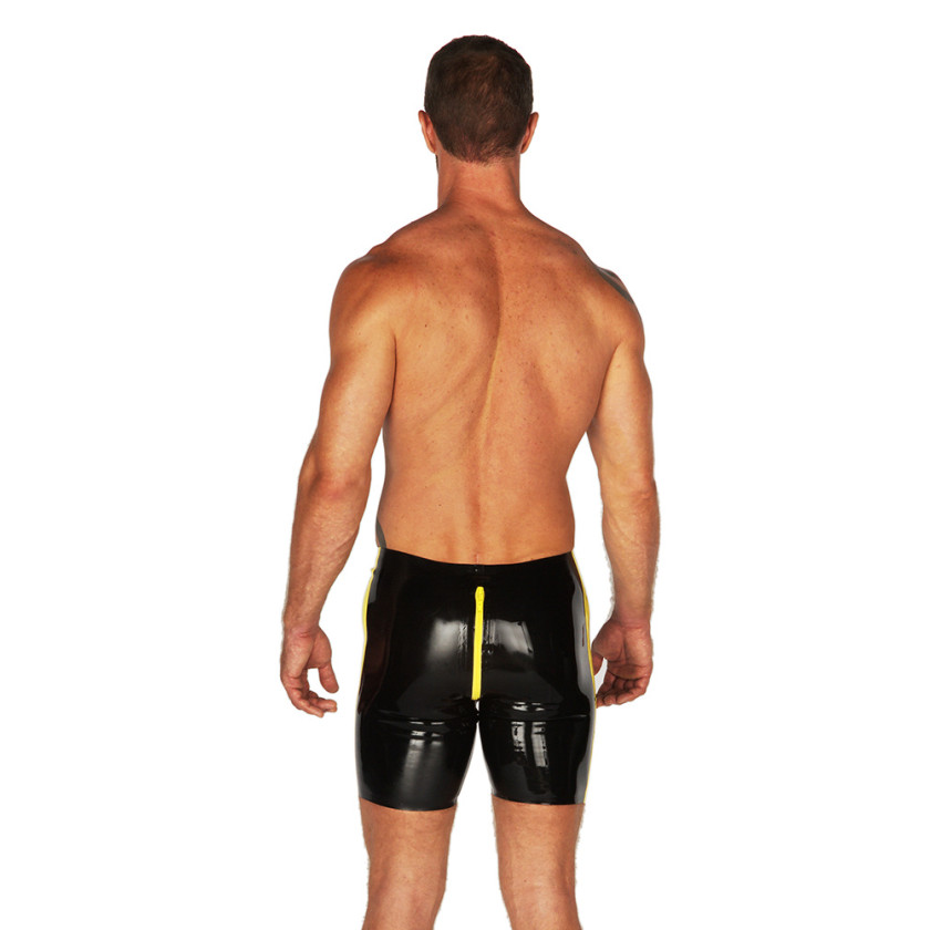 Rubber Cycle Shorts Contrasting Thru Zip S XL