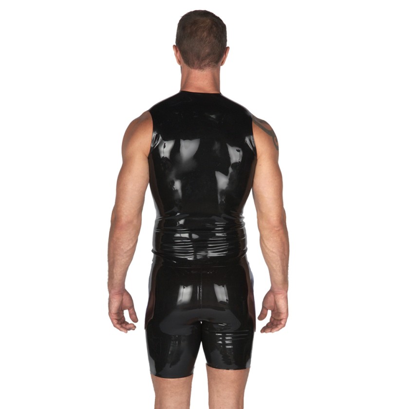 Rubber Cycle Shorts Contrasting Crotch Zip M L XL