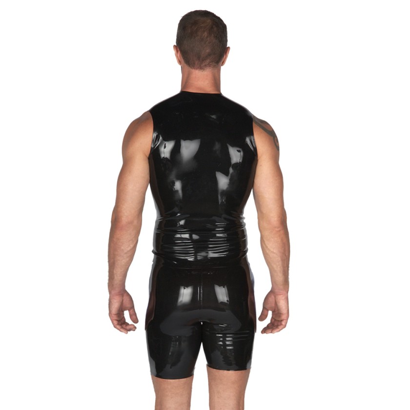 Rubber Cycle Shorts Contrasting Crotch Zip Small