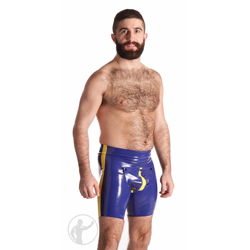 Rubber Track Shorts With Cod Piece