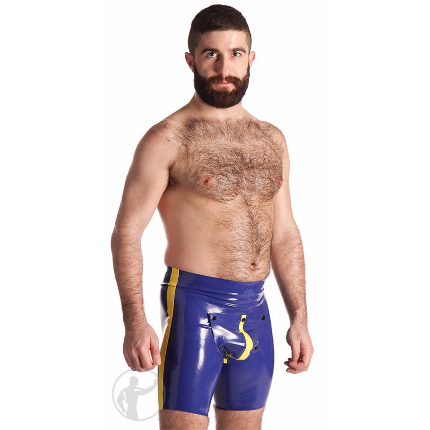 Rubber Track Shorts With Cod Piece