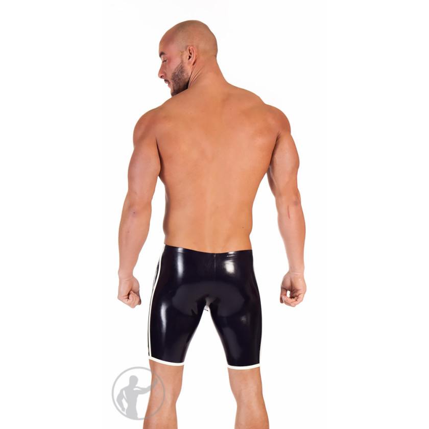 Rubber League Shorts With Lace Up Front