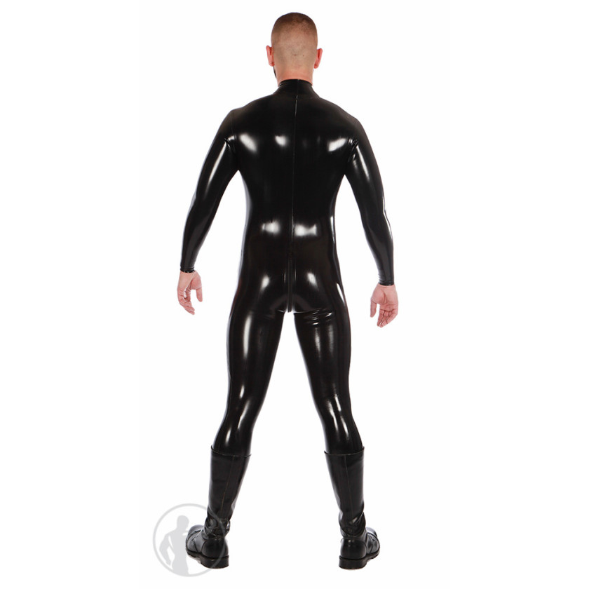 Rubber Catsuit Thru Zip Bulldog Harness & Buckle Up Arm Bands Bundle