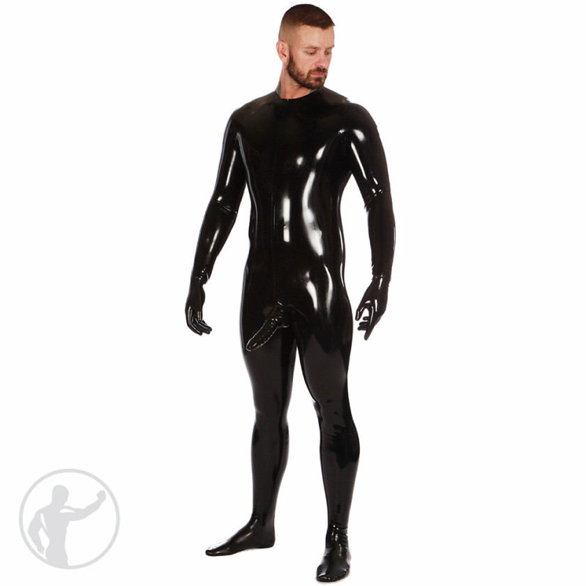 Rubber Neck Entry Catsuit With Attached Sheath Socks & Gloves