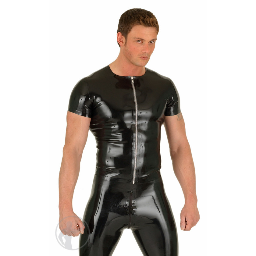 Rubber T-Shirt Front Zip Extra Small & Small