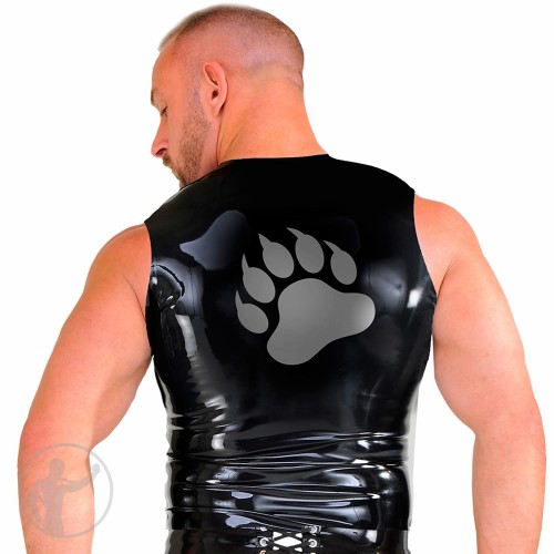 Rubber T-Shirt Sleeveless With Bear Paw Emblem