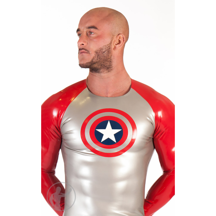 Rubber Captain America Long Sleeve Raglan T-shirt