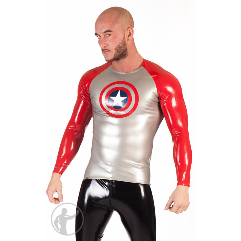 Captain america long deals sleeve t shirt
