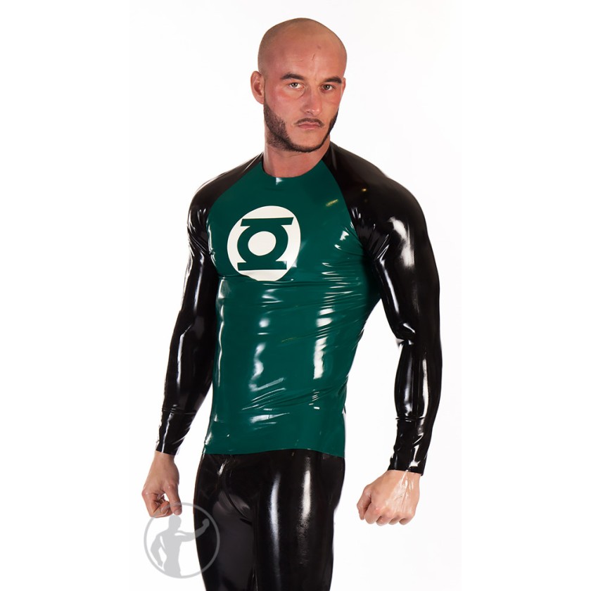 Rubber Green Lantern Long Sleeve Raglan T-shirt