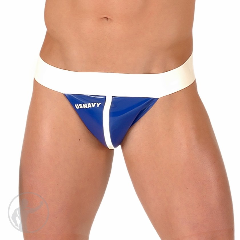 Rubber Jockstrap US Navy Logo