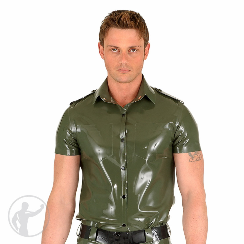Rubber Army Style Shirt Short Sleeves