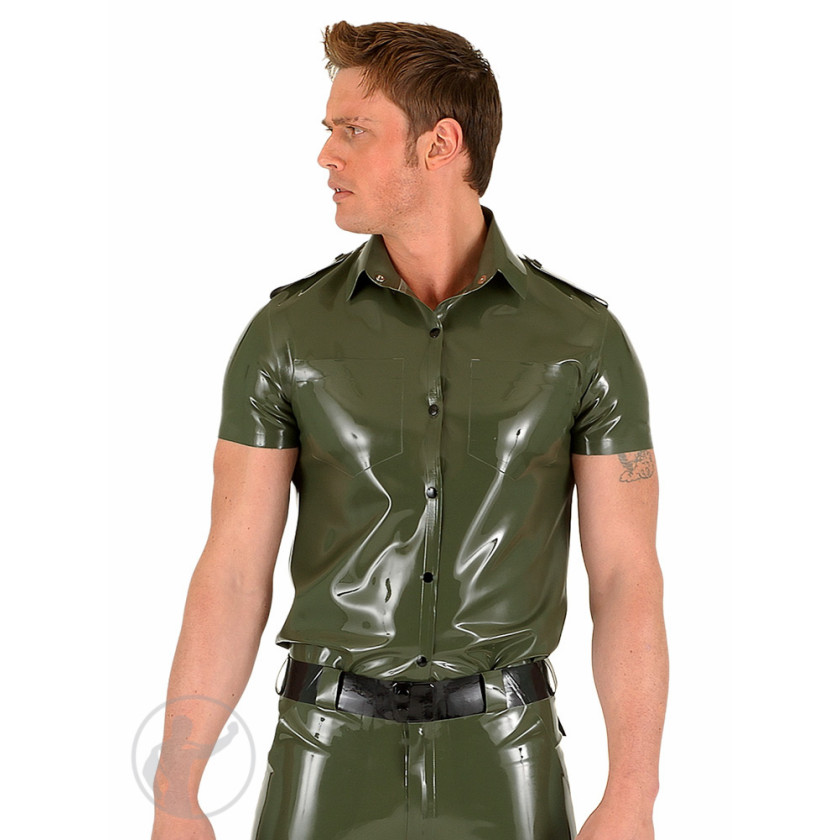 Rubber Army Style Shirt Short Sleeves