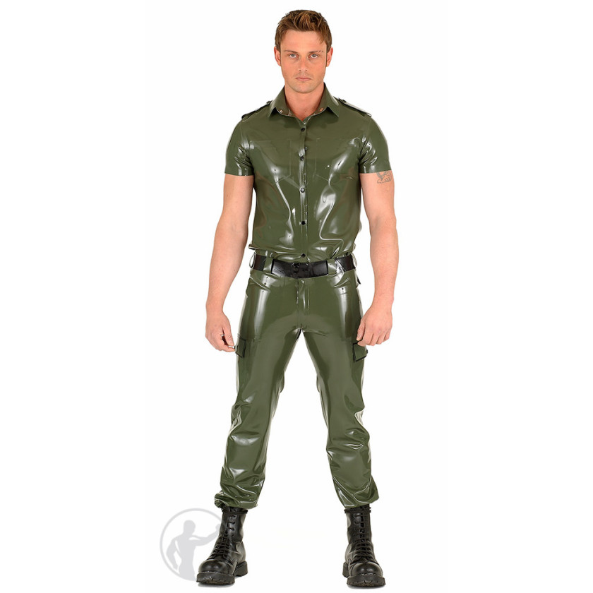 Rubber Army Style Shirt Short Sleeves