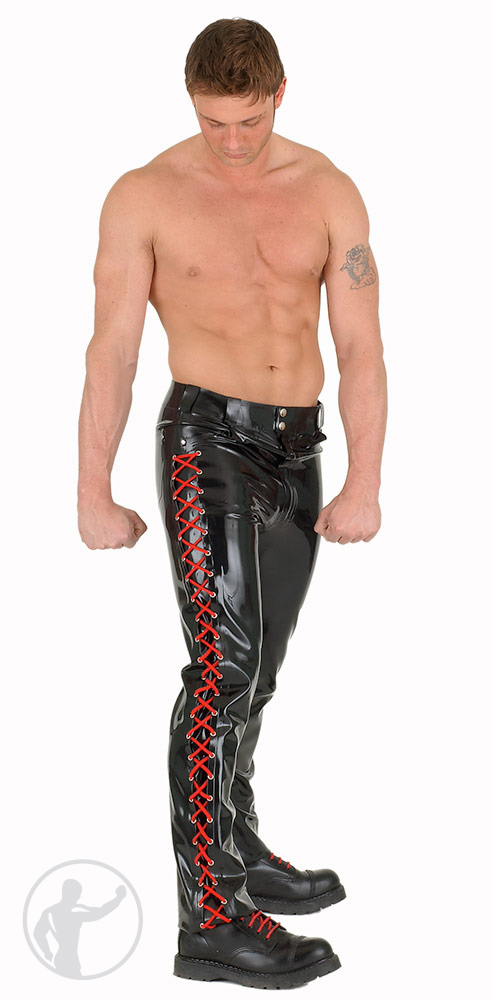 mens lace up jeans